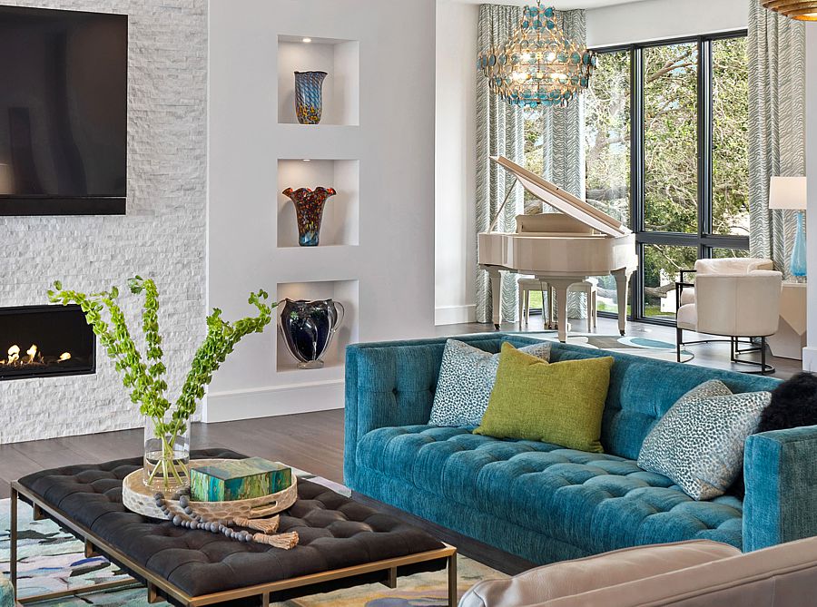 The size of your living room and the seating arrangement dictate the dimensions of your coffee table.